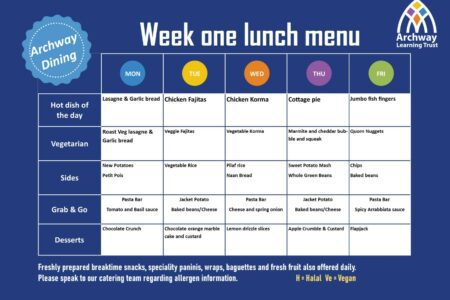 Archway Dinning Menu 18 10 2023